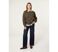 Blue Vanilla Khaki Argyle Texture Knit Jumper Khaki S