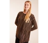 Blue Vanilla Asymmetric Batwing Metallic Top In Gold Gold S/M