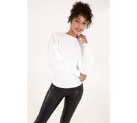 Blue Vanilla Balloon Sleeve Knit Jumper In Ivory Ivory