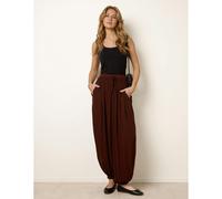 Blue Vanilla Women's Brown Balloon Trousers | Size: Small Blue Vanilla Brown S