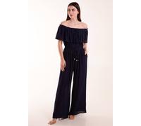 Blue Vanilla Women's Bardot Jumpsuit in Blue | Size: Small Blue Vanilla Blue S