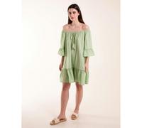 Blue Vanilla Bardot Tunic Dress - M-L - Sage