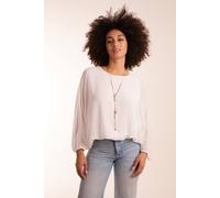 Blue Vanilla Batwing Necklace Top In Ivory Ivory One Size