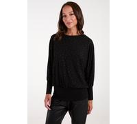 Blue Vanilla Women's Batwing Top With Diamantes in Black Blue Vanilla Black One Size