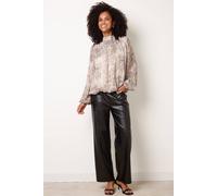 Blue Vanilla Women's Beige Long Sleeve Slip On Turtleneck Blouse | Size: Large