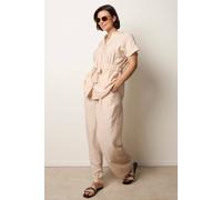 Blue Vanilla Beige Two Piece Belted Co-Ord Set Beige S