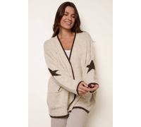 Blue Vanilla Beige Star Cardigan Beige