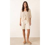 Blue Vanilla Thin Knit Button Front Boxy Cardigan - One Size - Beige