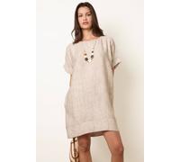 Blue Vanilla Washed Effect Tunic Dress - One Size - Beige