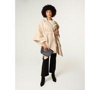 Blue Vanilla Belted Cape Coat - One Size - Light Brown