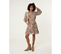 Blue Vanilla Belted Mini Shirt Dress - XL - Light Brown