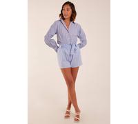Blue Vanilla Women's Belted Shorts in Light Blue | Size: Small Blue Vanilla Light Blue S