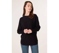 Blue Vanilla Black Batwing Jumper With Back Diamante Detailing Black M/L