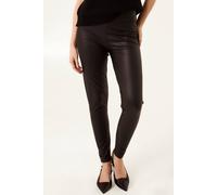 Blue Vanilla Women's Black Black High Waist PU Elasticated Leggings | Size: Large Blue Vanilla Black L