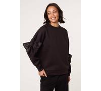 Blue Vanilla Bow Sleeve Sweatshirt - L-XL - Black