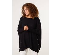 Blue Vanilla Black Boxy Jumper With Buttons Black