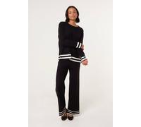Blue Vanilla Women's Black Contrast Colour Co- Ord Set | Size: 14-16 Blue Vanilla Black 14-16