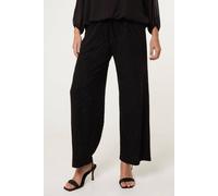 Blue Vanilla Women's Black Draw Cord Lurex Trousers | Size: 14-16 Blue Vanilla Black 14-16
