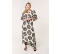 Blue Vanilla Women's Black Elasticated V-Neck Dress | Size: S/M Blue Vanilla Black S/M