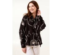 Blue Vanilla Black Embroidered Buttoned Shirt Black M/L