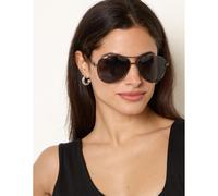 Blue Vanilla Black Frame Aviators With Polarised Lens - One Size