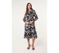 Blue Vanilla High Neck Midi Dress - UK 12 - Black