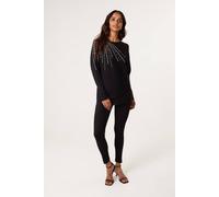 Blue Vanilla Black Jumper With Shoulder Embellishment Black M/L