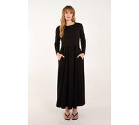 Blue Vanilla Black Knitted Scuba Crepe 2In1 Dress Black