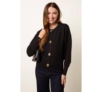 Blue Vanilla Women's Black Gold Flower Button Cardigan | Size: 6-8 Blue Vanilla Black 6-8