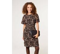 Blue Vanilla Black Mark Making Crew Neck Dress Black S