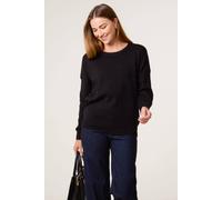 Blue Vanilla Black Plain Crew Neck Jumper Black