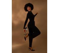 Blue Vanilla Rhinestone Detailed Trousers - S-M - Black
