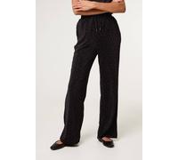Blue Vanilla Black Rhinestone Detailed Trousers Black S/M