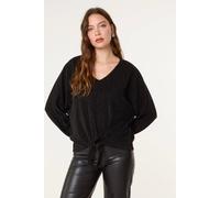 Blue Vanilla Black Tie Front Top Black 22-24