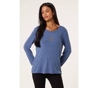 Blue Vanilla Blue Diamante Star Long Sleeve Jumper Blue One Size