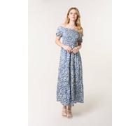 Blue Vanilla Blue Elasticated Sleeve Maxi Dress Blue