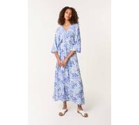 Blue Vanilla Blue Embellished V Front & Back Maxi Dress Blue L/XL