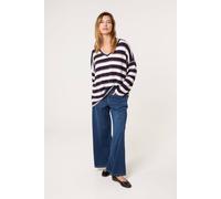 Blue Vanilla Blue Multi Stretch Wide Leg Jeans Blue L
