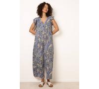 Blue Vanilla Blue Ruffle Detail Jumpsuit Blue