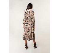 Blue Vanilla Border Print Shirt Dress - M - Navy