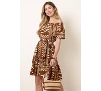 Blue Vanilla Bardot Off The Shoulder Dress - M - Brown