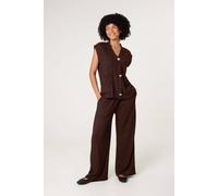 Blue Vanilla Brown Gold Button Co-Ord Set Brown One Size