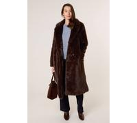 Blue Vanilla Brown Long Fluffy Coat Brown M