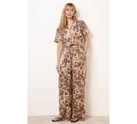 Blue Vanilla Paisley Print Trousers - S - Brown
