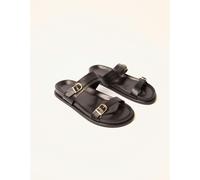 Blue Vanilla Buckled Strap Sandals - UK 4 - Black