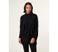 Blue Vanilla Butterfly Button Detail Jumper - One Size - Black