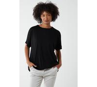Blue Vanilla Butterfly Lace Back Top In Black Black