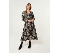 Blue Vanilla Women's Black Button Front Midi Dress | Size: S/M Blue Vanilla Black S/M