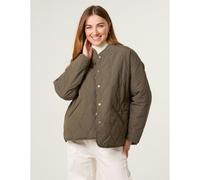 Blue Vanilla Button Front Quilted Jacket - Khaki - UK 18-20 - Khaki