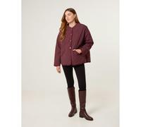 Blue Vanilla Button Front Quilted Jacket - Wine - UK 10-12 - Wine
